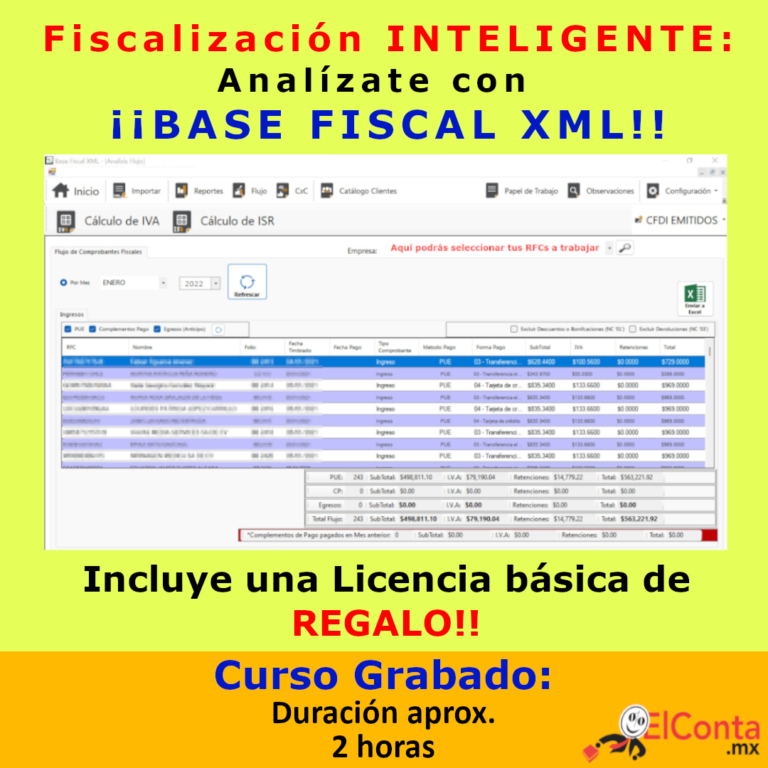 Fiscalización INTELIGENTE Analízate con Base Fiscal XML Incluye una