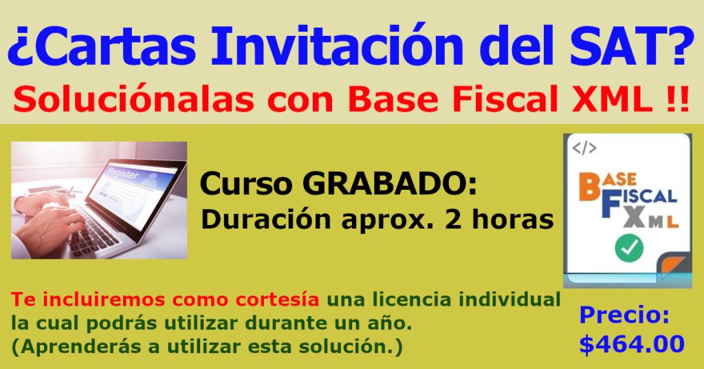 ¿Cartas Invitación Del SAT? Soluciónalas Con Base Fiscal XML ...