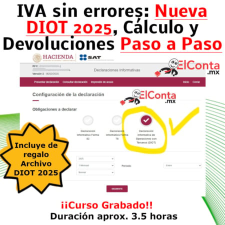 IVA sin errores: Nueva DIOT 2025, Cálculo y Devoluciones Paso a Paso - Curso GRABADO!! 19 2025 02 21 iva diot 2025 redes grabado