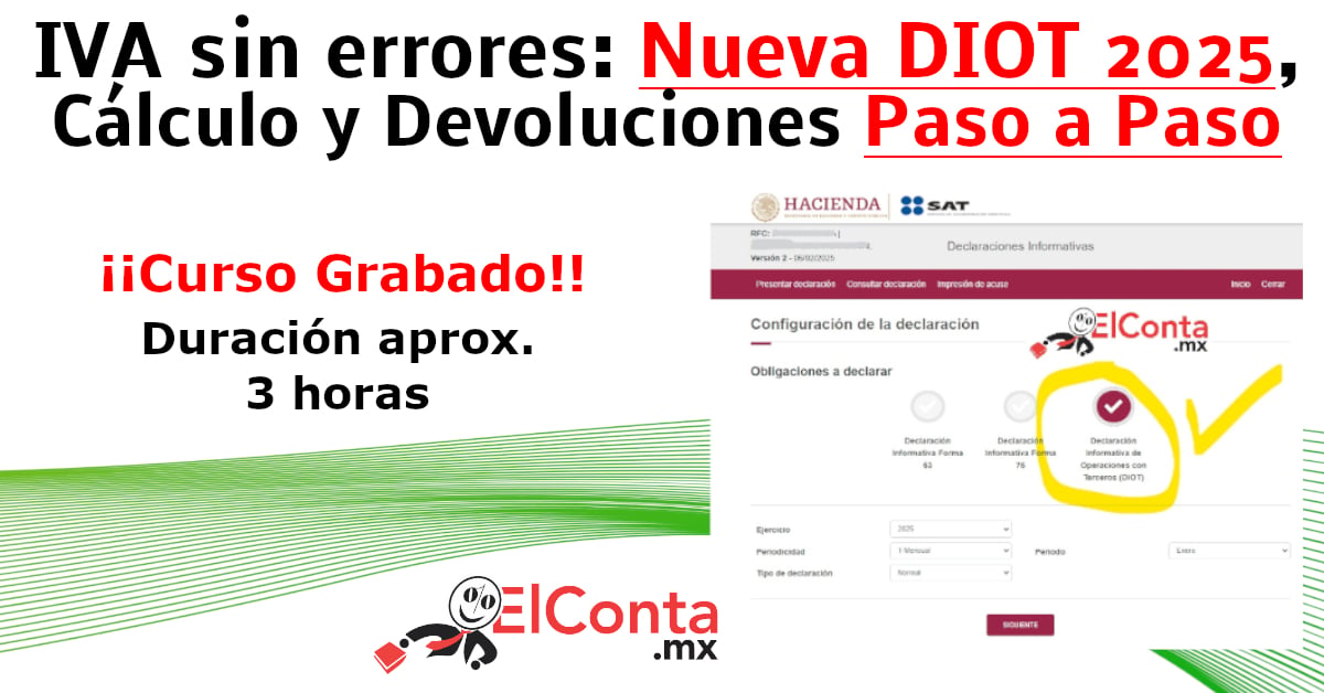 IVA sin errores: Nueva DIOT 2025, Cálculo y Devoluciones Paso a Paso ...
