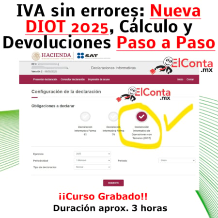 IVA sin errores: Nueva DIOT 2025, Cálculo y Devoluciones Paso a Paso - Curso GRABADO!! 17 2025 02 28 iva diot 2025 redes grabado
