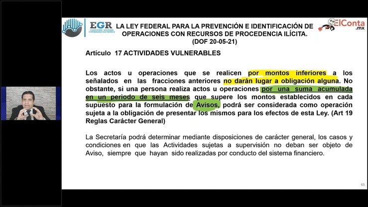 Jue. 26 Junio. Prevencion de Lavado de Dinero. Obligaciones 2025. high