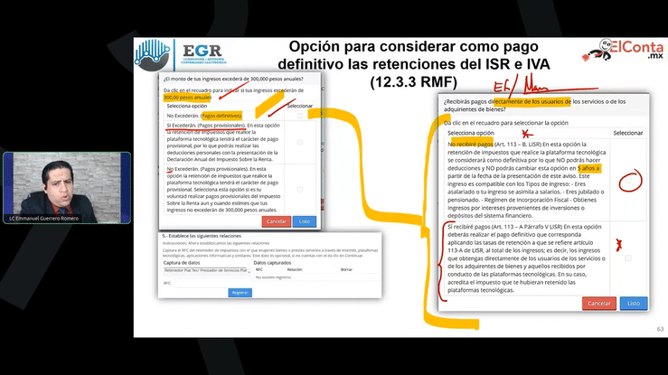 Jue. 6 Ago. Todo sobre Plataformas Digitales Pers. Fisicas Act. Empresarial y Profesional high
